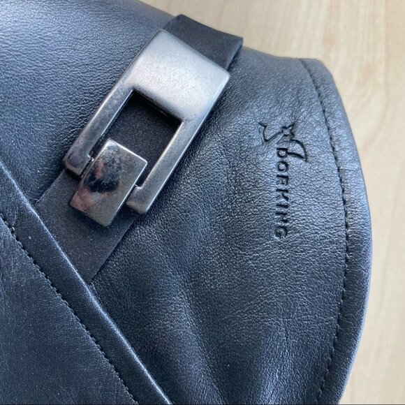 DORKING Sz 40 by Fluchos Made In Spain Inner Zipper Stacked Heel Leather Booties - Picture 4 of 9